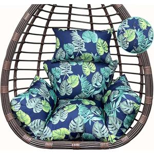 Indoor Outdoor Egg Chair Cushion Printed Hanging Basket Cushions, 49"L x 49"W