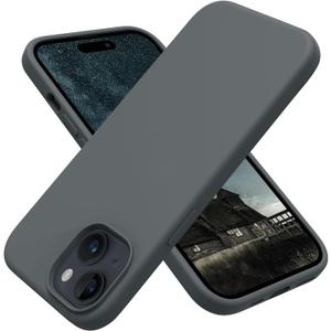 OTOFLY Compatible with iPhone 15 Case, Silicone Shockproof Slim Thin Phone Case for iPhone 15 (6.1 inch),(Space Gray)