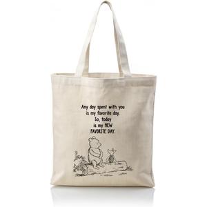 Canvas Tote Bag Aesthetic for Women,Reusable Canvas Cute Shoulder Bag for Grocery, Shopping, Beach & Daily Use