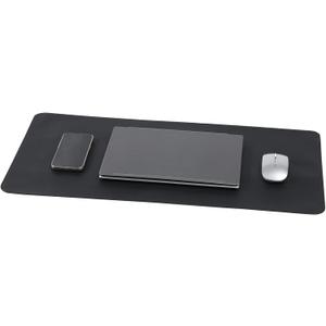 Desk Pad 27x13 inches, PU Leather Desk Blotter, Non-Slip Base Waterproof Surface Office Desk Mat Protector,Old Desktop Cover Decor, Large Mouse Pad, Black