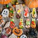 Patelai 2 Pack Halloween Coffin Shaped Egg Ring Pancake Molds Set Stainless Steel Griddle Egg Rings Coffin Fried Pancake Shapers with Handle DIY Cooking Tool for Breakfast Omelette (6 Inch)