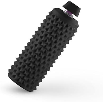 Sensory Roller Fidget Toy with Clicker, Tactile Spikes for Anxiety, Stress Relief, Pain Stimming, Autism & Over Stimulation with Lanyard (Black)