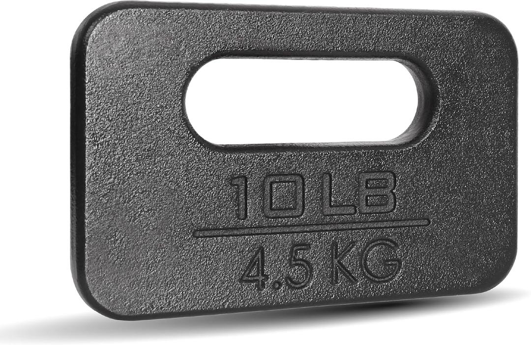 Yes4All Cast Iron Rucking Weight for Backpack, Training Weight Plate with Ergonomic Rounded Handle, Protective Glossy Finish for Weighted Walking, Hiking, Rucking, Resistance Workout