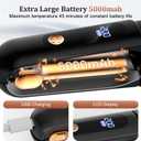 Cordless Hair Straightener Brush 3 in 1,Cordless Rechargeable Hair Straightener Comb Clip 5000mAh,Portable Travel Straightener,Mini Hot Straightening Comb for Women,Ceramic Coating,Black