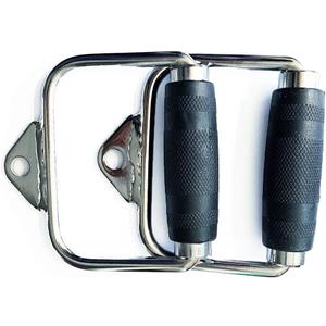 LAT Pull Down Bar, Strength Training Deluxe Single Double D Handle Tricep Rope, V-Shaped Rotating Straight Press Down Bar for Weight Workout, Cable Machine Accessories, Single x2