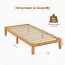 Sweetcrispy Twin Size Bed Frames, 12 Inch Height Wood Platform Bed Frame