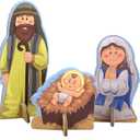 Autom Chipboard 23 Piece Christmas Tabletop Manger Nativity Set