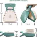 Pooper Scooper, Portable and Handheld Size for Walking Large and Small Dogs Outside Yard or Travel Outdoors, Pup Poop Scoop with Container and 30pcs Pet Waste Bag Attachment
