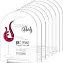 8 Pcs 8x10 Inch Arch Acrylic Sign with Stand Clear Arched Display Sheets DIY Arch Acrylic Sign Blank Drink Menu Sign for Wedding Bar Restaurant Hotel Decor Supplies