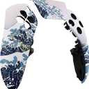 eXtremeRate Left Right Front Top Shell with Touchpad Compatible with ps5 Edge Controller, The Great Wave DIY Replacement Faceplate Shell Custom Touch Pad Cover Compatible with ps5 Edge Controller The Great Wave