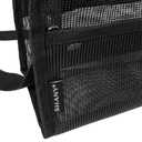 SHANY Collapsible Makeup Tools Travel Mesh Bag Large See-Thru Travel Tote with Shoulder Straps Water-Resistant with Zippered Pockets Black
