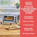 BLACK+DECKER TO1313SBD Toaster Oven, 15.47 Inch, Silver