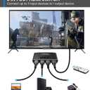 HDMI Switch 3 in 1 Out 4K UHD HDMI Switcher Splitter, Automatic Switch with Remote Metal HDMI Switch Box Hub Support 4K 3D 1080P HDCP2.2 for PS5 PS4 Xbox DVD Player Fire Stick Apple TV PC