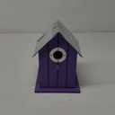 WoodLink Corrugated Metal Colorful Wren/Chickadee Bird house, Purple