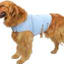 Dog Anxiety Relief Vest - Breathable Calming Coat for Thunderstorms, Travel, Fireworks & Vet Visits (L, Light Blue)