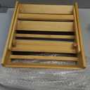 Bamboo Spice Rack Organizer - 3 Tier Foldable Wooden Spice Rack for Countertop, Cabinet & Drawer- Organic Bamboo-Extra Sturdy Wooden Spice Shelf, No Spice Jars Included