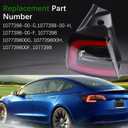 1077397 3Pin Left Tail Light Assembly Fit for Tesla Model 3 2017 2018 2019 2020, Rear Driver Side Brake Outer LED Tail Lamp #1077397-00-G 1077397-00-H 1077397-00-F