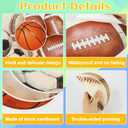 Sports Birthday Party Decorations Happy Birthday Banners Football Basketball Hanging Swirls Baseball Soccer Honeycombs Table Centerpieces for Sport Theme Party Supplies Favors Decor