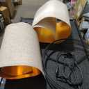 White Linen Decorative Large Lampshades Set Of 2 Fabric Shades,Drum 12 Inches For Table Lamp, Floor Lamp, Pendant Light,Floor Lamp,Farmhouse Lamp,Lamp Shade Harp Holder Included 