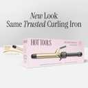 HOT Tools 24K Gold Professional 1" Extended Barrel Curling Iron with Clamp for Bouncy Curls, Faster Styling, Less Damage & Long-Lasting Results