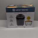 West Bend Hi-Rise Bread Maker Machine Programmable 12 Programs Including Gluten Free & 3 Loaf Sizes and Crust Colors with Traditionally-Shaped Horizontal Bread Pan with Dual Knead Blades, 3-Lb, Gray