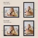 12x18 Picture Frame, Black Wood with Real Glass, 11x17 Mat, 1 Pack
