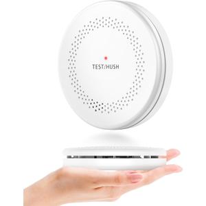 10-Year Battery Smoke and Carbon Monoxide Detectors, Fire Alarm CO Detector with Large Test/Silence Button, Easy Adhesive or Screw Mount, 4-Pack