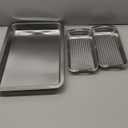 5 Pack Grill Basket for Outdoor Grill, Heavy Duty Stainless Steel Vegetable Grill Pans, Serving Tray BBQ Serving Platters with Holes for Grill Fish,Vegetable,Meat,Prep Food Veggie and Seafood