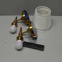 KDG Cordless Wall Sconces Set of 2, Small Wireless 5200mAh Rechargeable Battery Fabric LED Wall Lamps, Portables Lightings for Wall Painting, Living Room, Bedroom, Hallway, Gifts, Night Light (Gold)