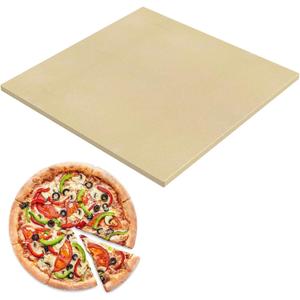SafBbcue Square Cordierite Pizza Stone Ideal for Ooni Koda & Fyra 12 Uuni Pizza Oven Most Similar Size Oven and Grill 13.2" x 13.2" x 0.4" Ceramic Baking Stone BBQ Baking Accessories
