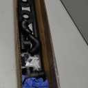 Bar Foot Rail Kit 6ft Matte Black Bar Foot Rest Brackets with Internal Connector and End Caps, Galvanized Steel Complete Undercounter Combination Mount