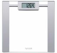 Taylor Digital Bathroom Scale, Glass with Silver Metallic Accents