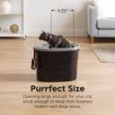 IRIS USA Cat Litter Box Large Top Entry with Lid Enclosed Covered Hooded Design Litter Catching Scatter Shield Pan Dog Proof Pet Proof Scoop Included Odor Control for Indoor Cats Kittens Black/Gray