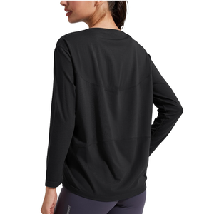 Pioneer Camp Bamboo Viscose Long Sleeve Workout Shirts for Women Back Loose Fit Yoga Athletic T-Shirts Casual Boat Neck Tops, XL