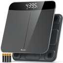 Ovutek Bathroom Scales Digital Weight, Topnotch Quality 450lb Weight Scale, Most Accurate to 0.05lb, Automatic Weighing Scale for Body Weight, Baby, Pet, Larger LED, Sturdy and Durable Base Machine (Black)