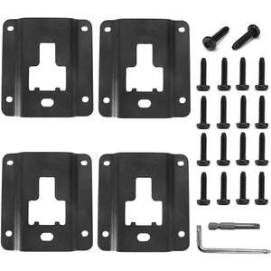 Auovo 4pcs Truck Bed Cargo Tie Down Brackets Plates for Ford F150 F250 F350 2015-2024 Replacement of FL3Z-9928408-AB Bed Load Hook Reinforcement Panel Accessories with 18 pcs Torx Screws& Install Tool