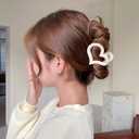 2 x Women's Acrylic Hair Claw Clips - Medium Matte Nonslip Hair Jaw Clips for Thin and Thick Hair, Valentines Day Accessories, Spring and Summer Hair Accessories, 4Pcs