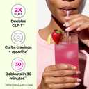 HUM Flatter Me Fiber Strawberry Lemon Fiber Powder Drink Mix, 10 Servings, exp date 07/2028