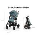 Cybex Balios S Lux Full Sized Stroller for Infant & Toddler - Stormy Blue