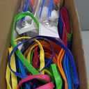 Tenceur 48 Pcs Kids Paint Party Favors Sets with 12 Pcs Animals Oceans Pre Drawn Canvas Panel and Wooden Easel Set Paint Pots and Brushes 12 Mini Apron and Tote Bag for Kids Girls Student Boys