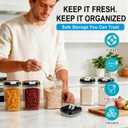 5-Piece Airtight Food Storage Containers Set with Lids, BPA-Free Plastic Kitchen & Pantry Organization Canisters for Cereal, Pasta, Snacks, Flour, Sugar & Dry Foods