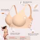 As Fairy Bras for Women No Underwire Jelly Wireless Seamless Full Coverage Comfortable Bra with Airholes (Beige)