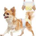 Pet Soft Disposable Dog Diapers Female, Pull Up Doggie Diapers for Female Dogs, 360Stretchy Waist Puppy Diapers, Super Absorbent Doggy Diaper Leak Proof Design for Dogs in Heat (XSmall, Count, 20.0)