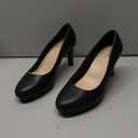 Clarks Women's Ambyr Joy Pumps (8 Wide, Black Leather)