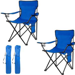 Damei century Folding Camping Chairs- Lightweight, Portable Chair for Beach, Lawn, Outdoor Sports (2pcs Blue)