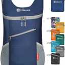ZOMAKE Lightweight Packable Backpack,Foldable Backpacks Small Daypack for Hiking Water Resistant Day Bag for Travel(14L,Navy Blue)