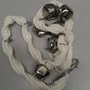 Dog Bells to Go Outside & Puppy Potty Training, Adjustable Dog Door Bell Ring to Go Potty, Handmade with Premium Yarn. Twisted Style, Beige