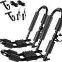 FORWODE Premium Kayak Roof Rack, 1 Pair J-Bar Roof Rack, Folding Adjustable Rack, Weight 80 LBS Heavy Duty Kayak Roof Carrier 1 Kayak, Canoe, SUV, Surfboard on SUV, Car and Truck Crossbar