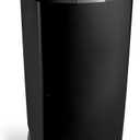 simplehuman 40 Liter / 10.6 Gallon Slim Kitchen Step Trash Can With Secure Slide Lock, Black Plastic