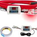 OEBLD Heat Tape for Water Pipes 3FT, Replaceable Smart Thermostat for Pipe Freeze Protection, Self-Regulating Roof Deicing Cable for Metal and Plastic Home Pipes, 110-120V